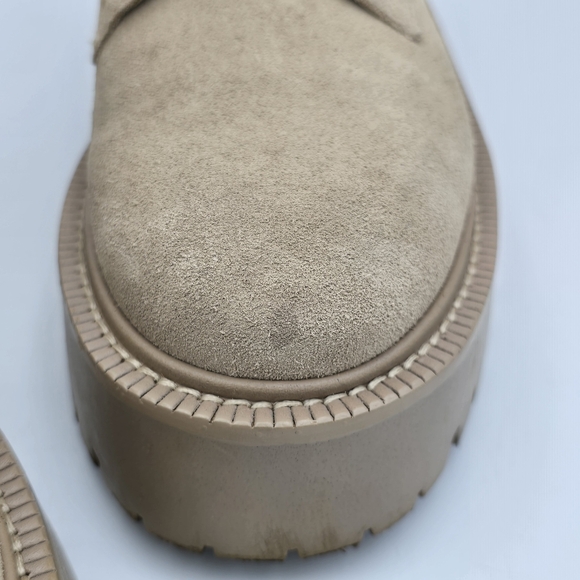 Sam Edelman Evina Platform Lace/Zip-Up Combat Boots, Sesame (tan), Women's 7M - Picture 4 of 16